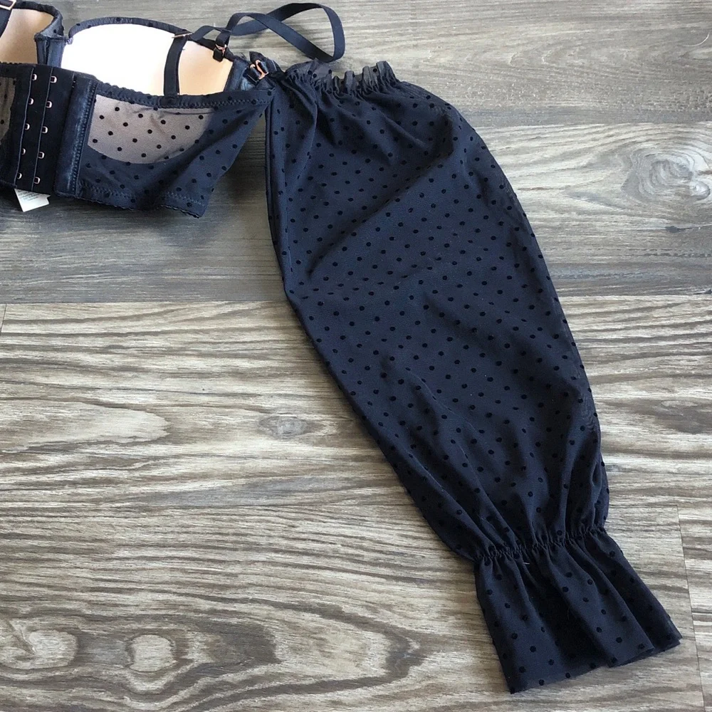 Dorina x Raye Natalie Don’t Mesh Dot Bra Top Removable Straps 34C